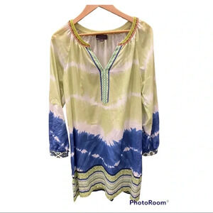 Hale Bob Womens Long Sleeve Tie Dye Dress